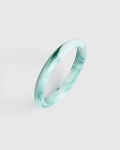 Rounded Bangle Bracelet, Jade