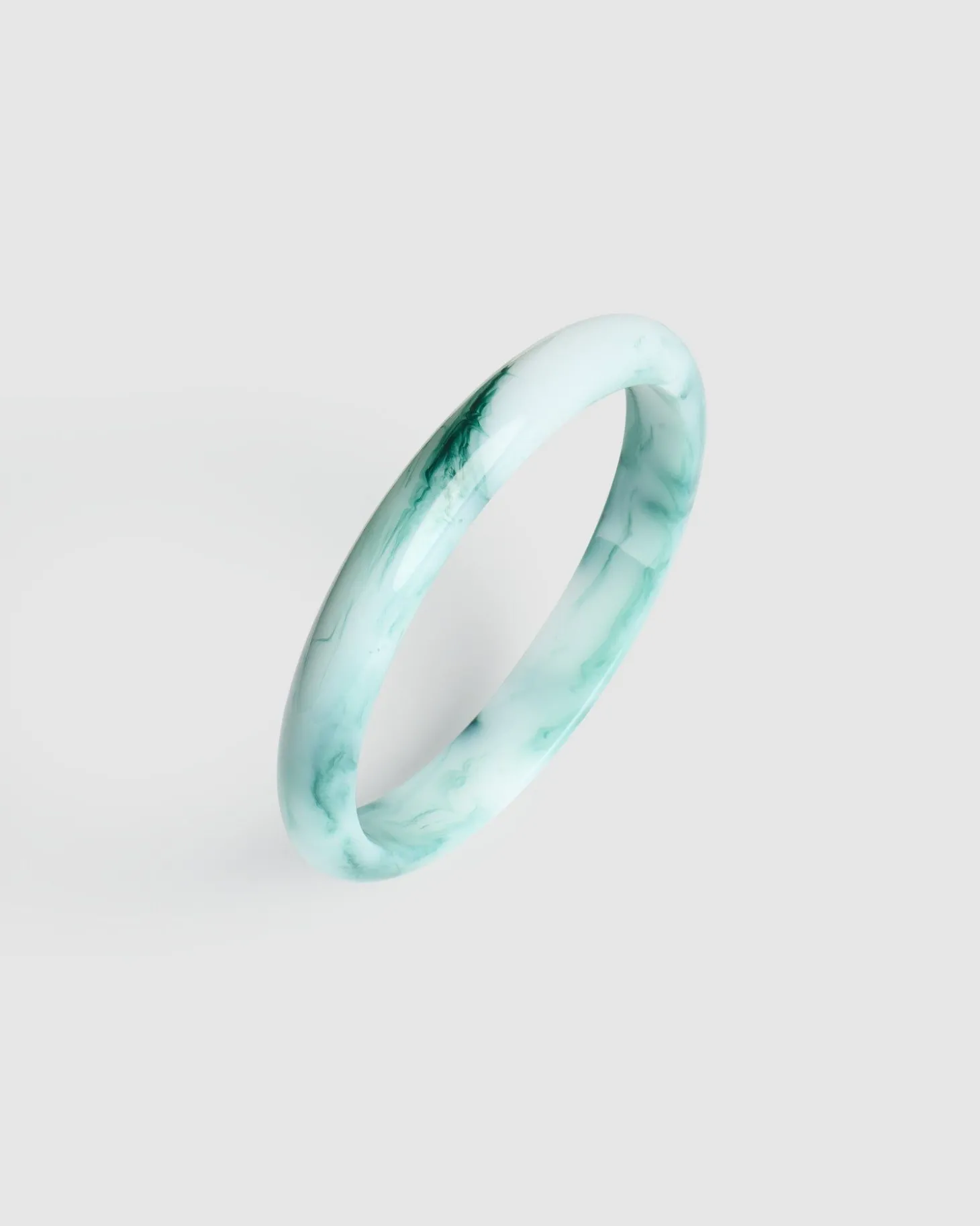 Rounded Bangle Bracelet, Jade