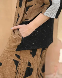 Ru Crinkle Dolman Top, Sepia