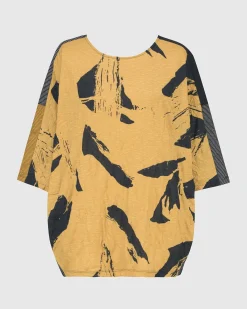 Ru Crinkle Dolman Top, Yellow