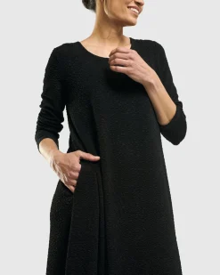 Sabrina A-Line Dress, Black