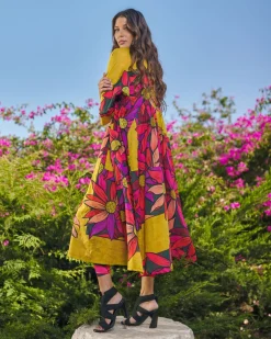 Saffron Shirt Dress, Bouquet