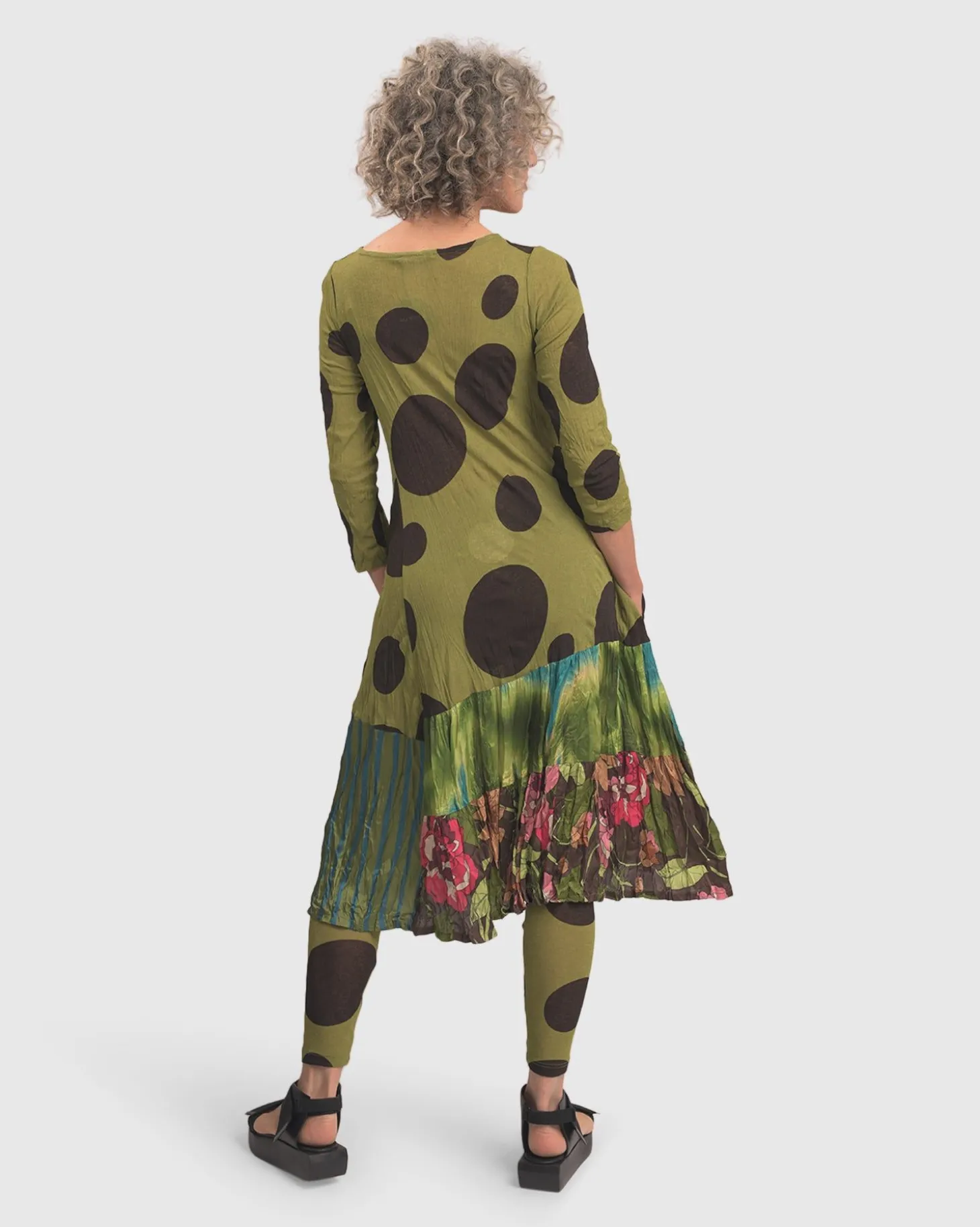 Sara Swing Dress, Olive