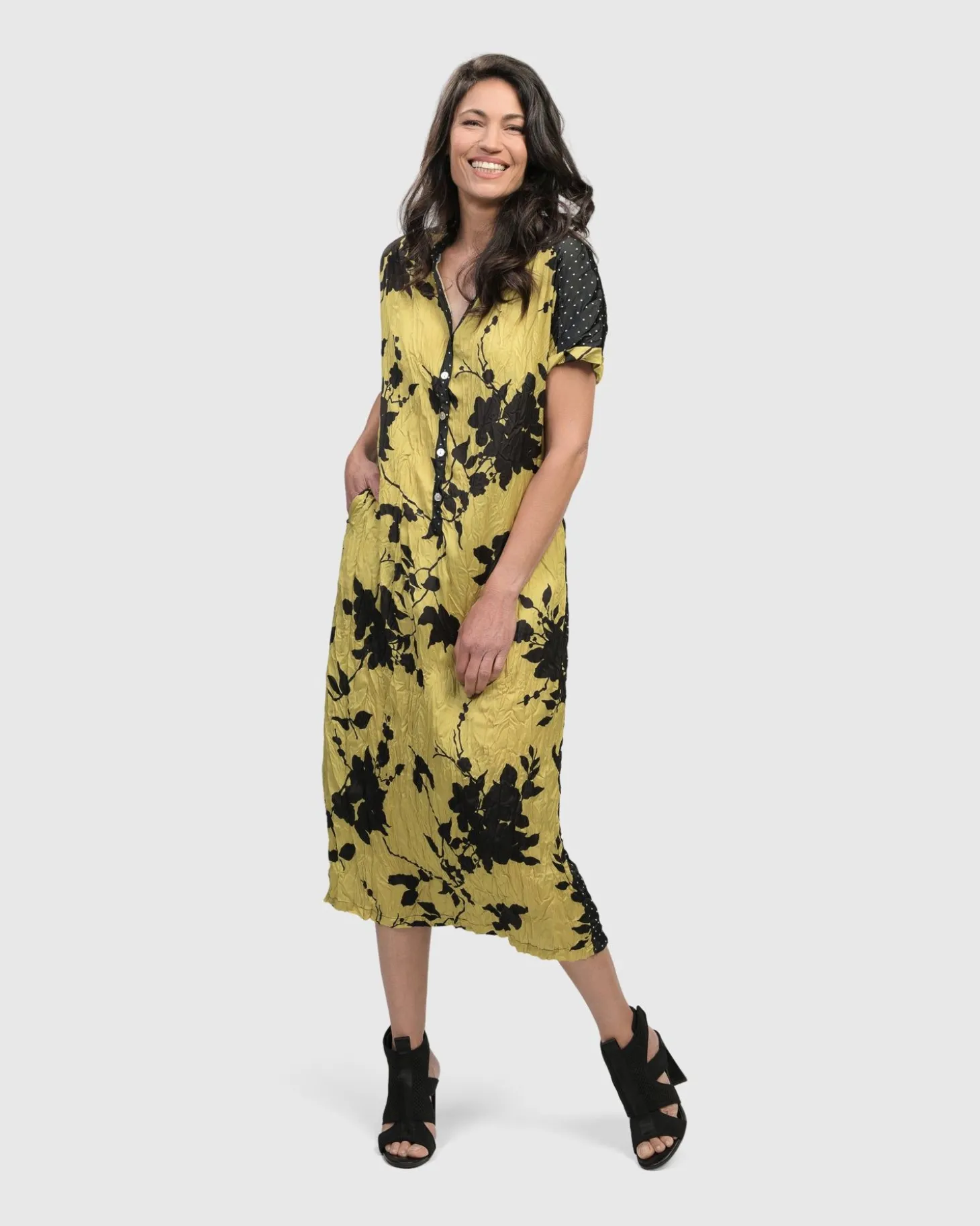 Sbagliato Button Down Dress, Mix