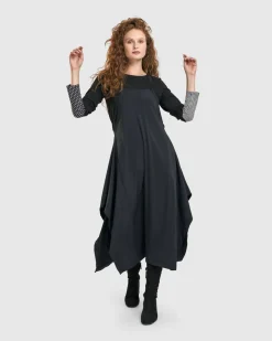 Shelley Apron Dress, Black