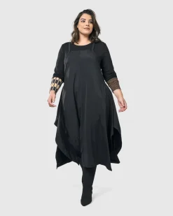 Shelley Apron Dress, Black