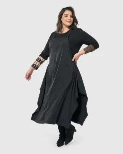 Shelley Apron Dress, Black