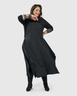 Shelley Apron Dress, Black