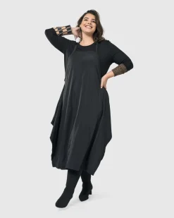 Shelley Apron Dress, Black