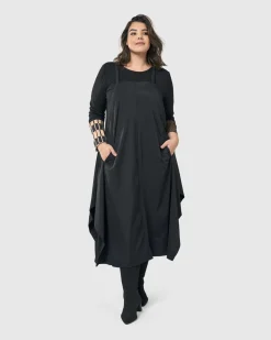 Shelley Apron Dress, Black