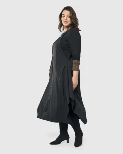 Shelley Apron Dress, Black