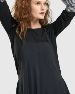 Shelley Apron Dress, Black