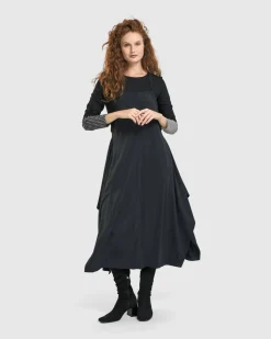 Shelley Apron Dress, Black