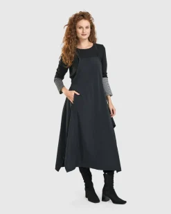 Shelley Apron Dress, Black