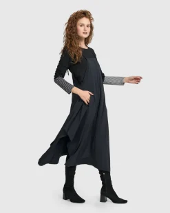 Shelley Apron Dress, Black