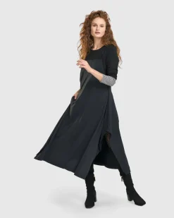 Shelley Apron Dress, Black