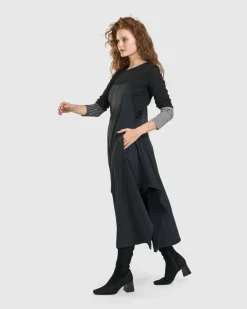 Shelley Apron Dress, Black