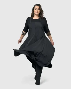 Shelley Apron Dress, Black