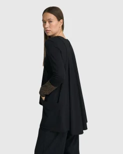 Shelley Apron Top, Black