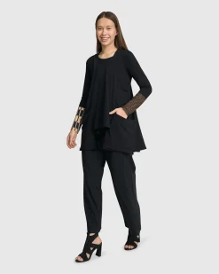 Shelley Apron Top, Black