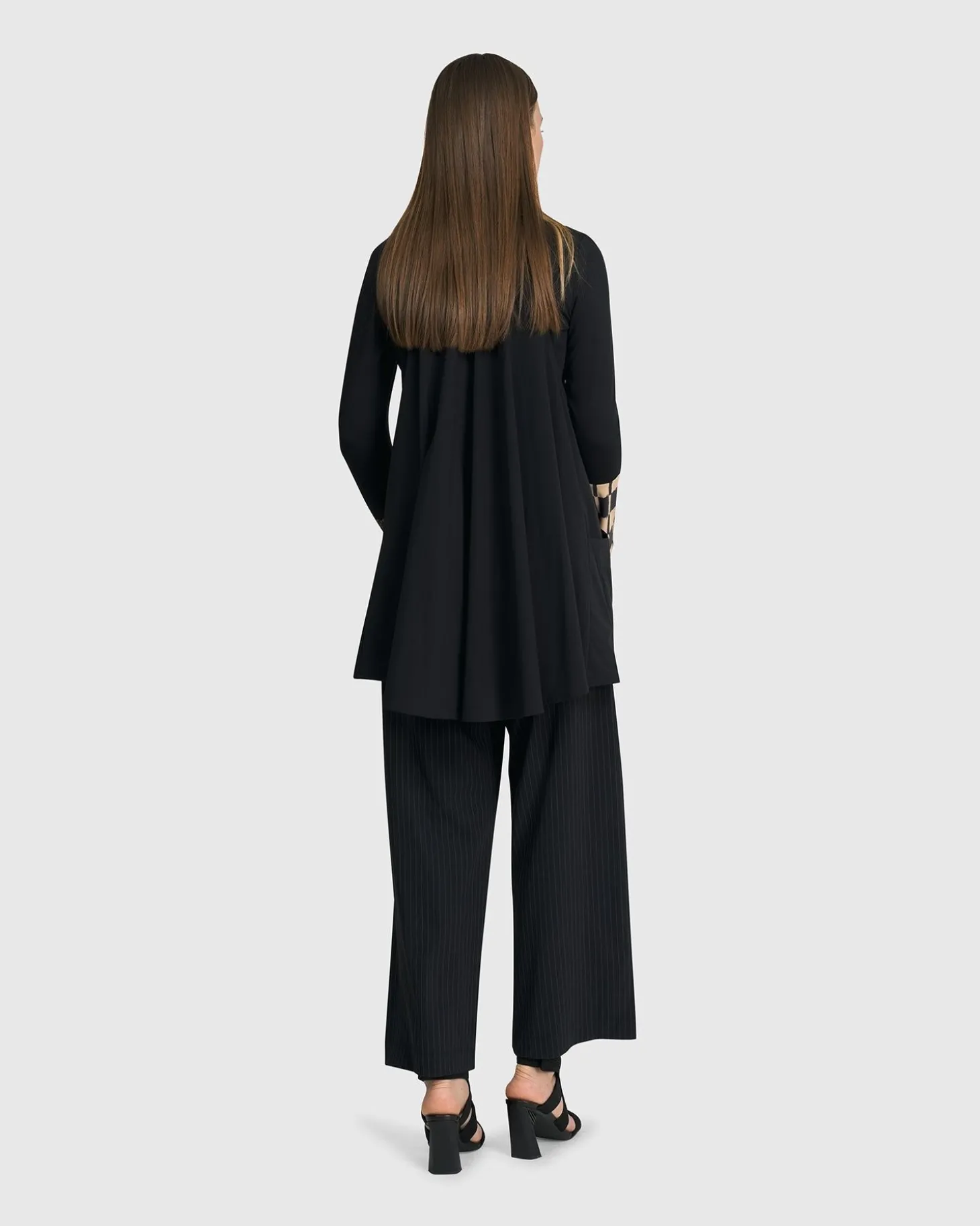Shelley Apron Top, Black