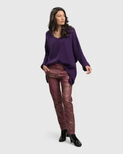 Siesta Oversized Sweater, Purple