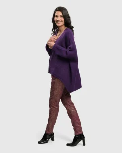Siesta Oversized Sweater, Purple