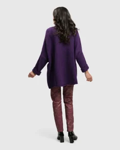 Siesta Oversized Sweater, Purple
