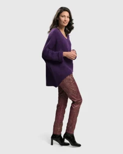 Siesta Oversized Sweater, Purple