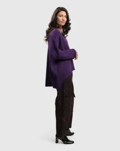 Siesta Oversized Sweater, Purple