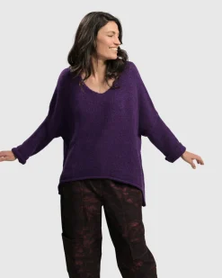 Siesta Oversized Sweater, Purple