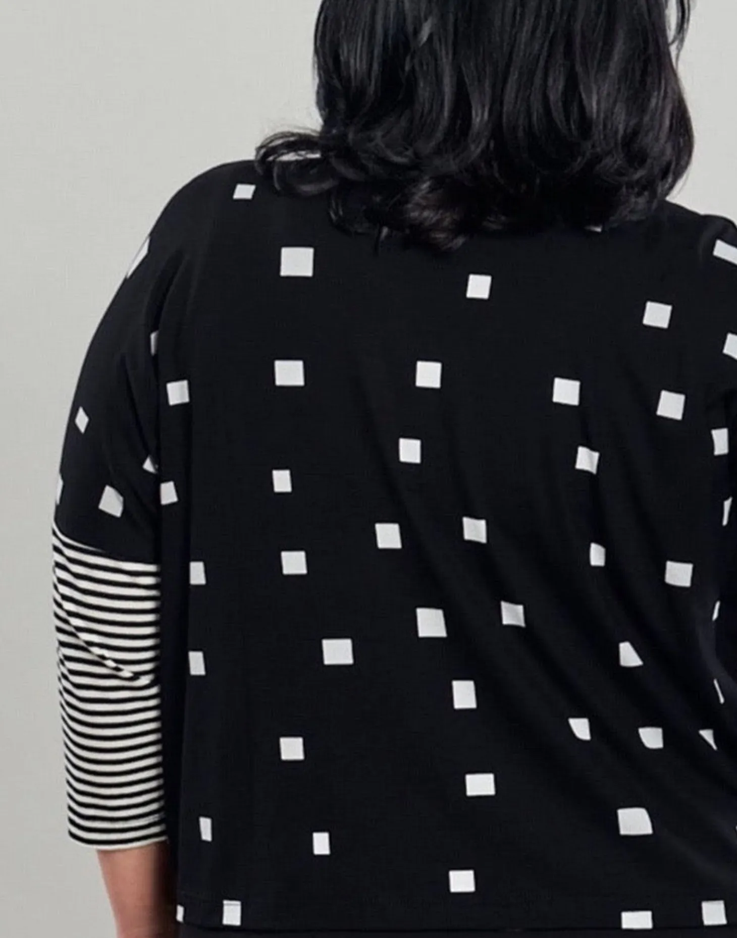 Skylar Crop Cardigan, Squares