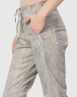 Snake Iconic Stretch Jeans, Ecru