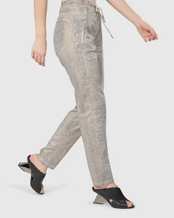 Snake Iconic Stretch Jeans, Ecru
