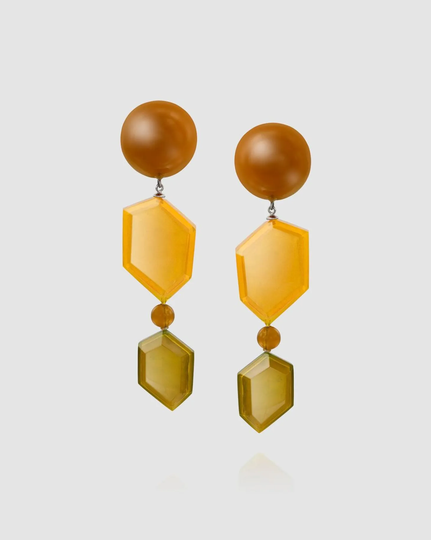 Spice Drop Earrings, Gold Multi