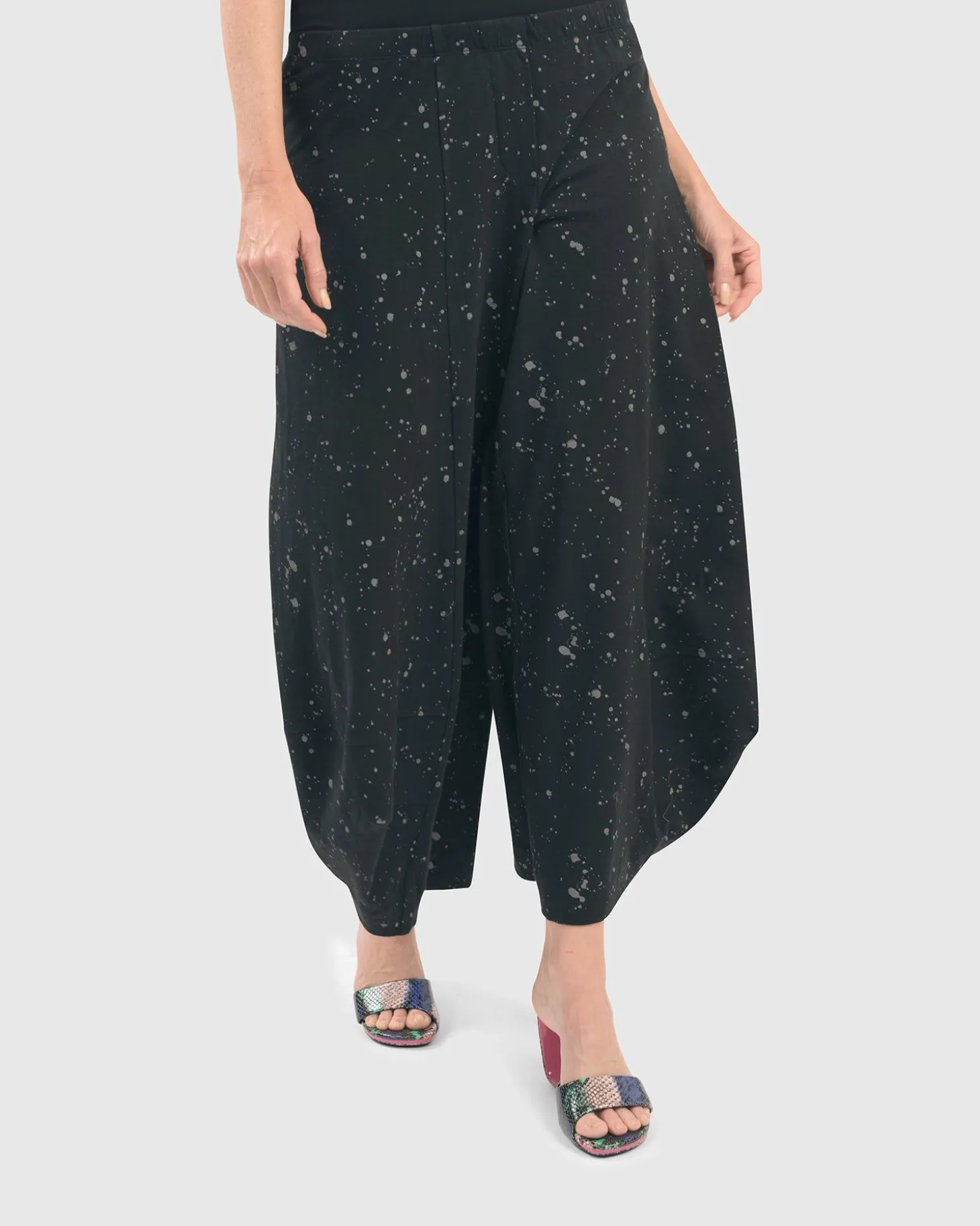 Splatter Punto Pants, Black