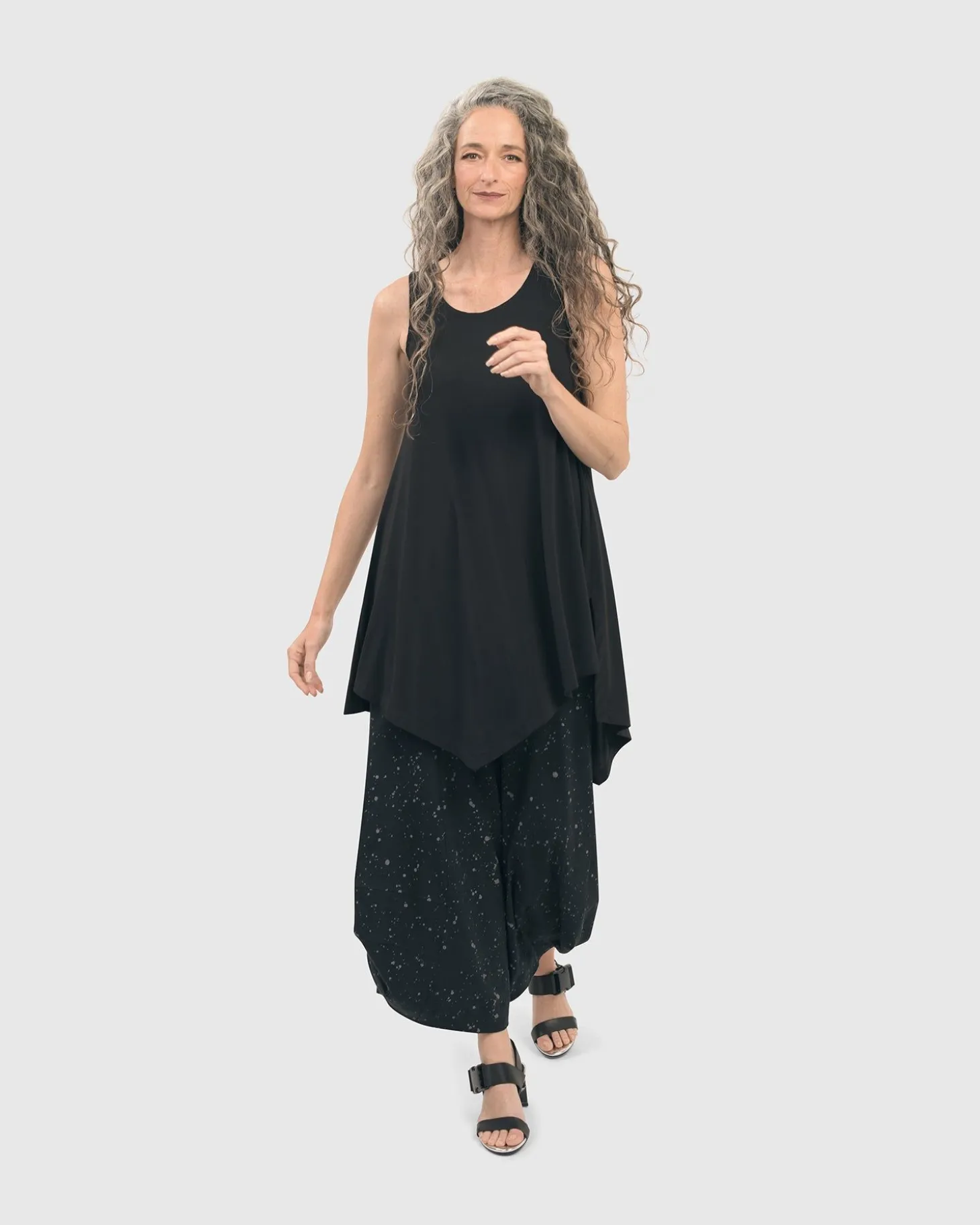 Splatter Punto Pants, Black