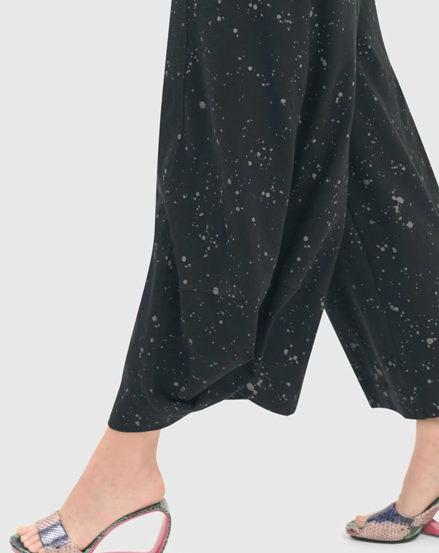 Splatter Punto Pants, Black