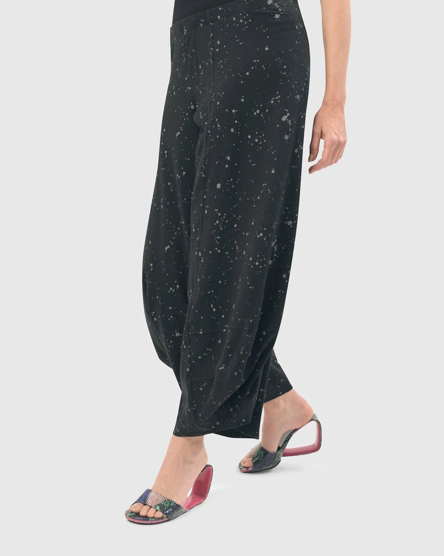 Splatter Punto Pants, Black