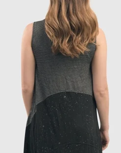 Sprinkle Crinkle Tank Dress, Black