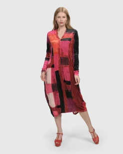 Sunset Strip Cocoon Dress, Magenta