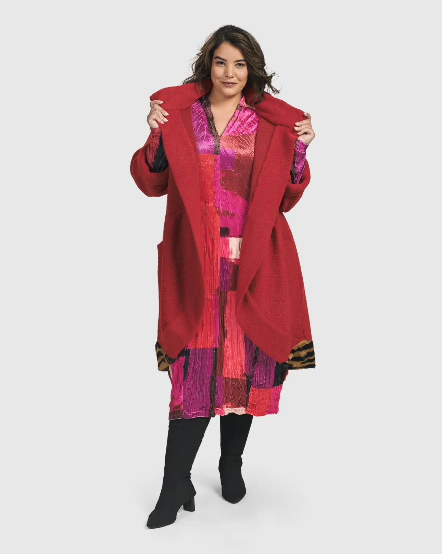 Sunset Strip Cocoon Dress, Magenta