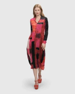 Sunset Strip Cocoon Dress, Magenta