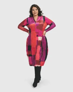 Sunset Strip Cocoon Dress, Magenta