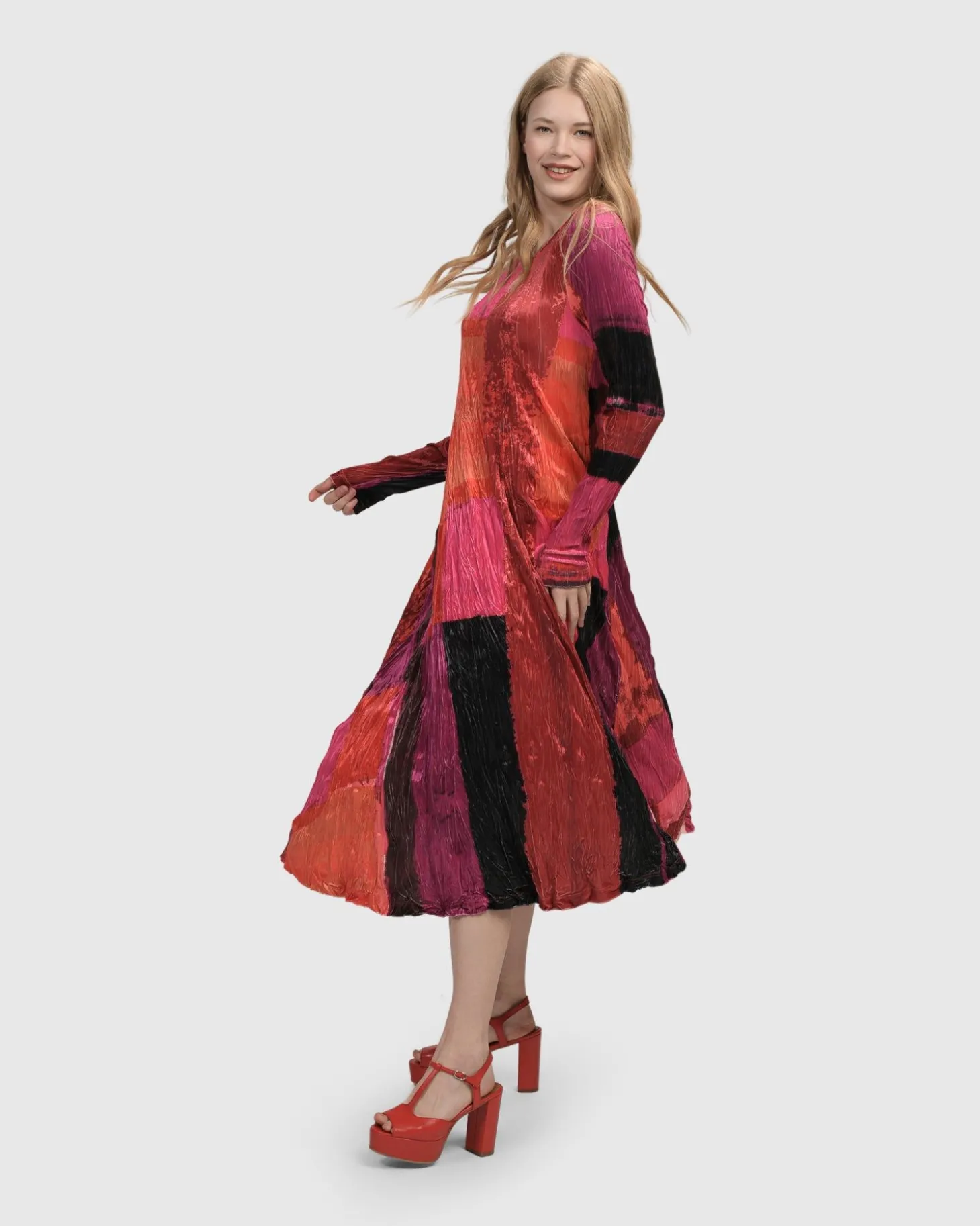 Sunset Strip Maxi Dress, Magenta