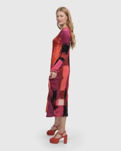 Sunset Strip Maxi Dress, Magenta