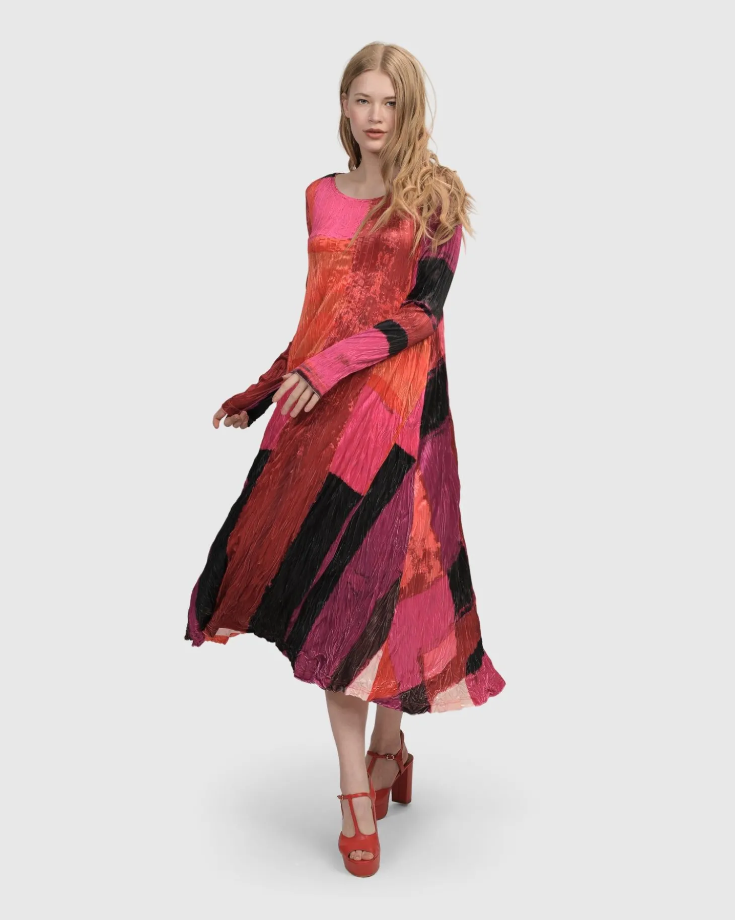 Sunset Strip Maxi Dress, Magenta