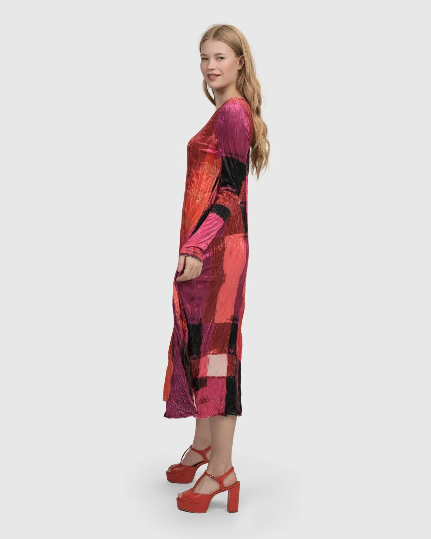 Sunset Strip Maxi Dress, Magenta