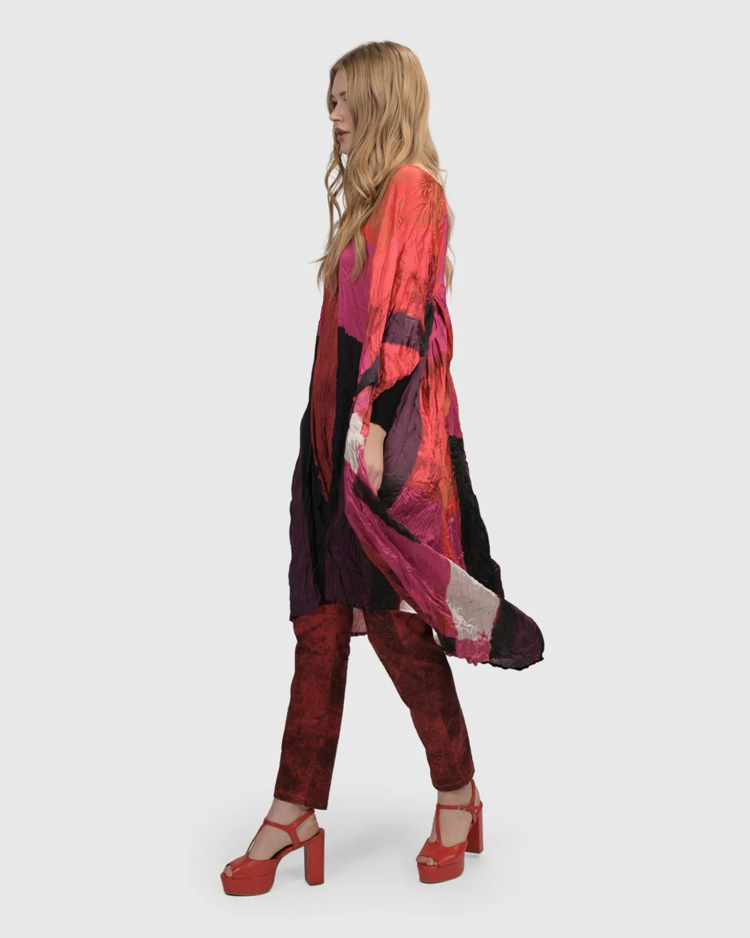 Sunset Strip Muumuu Dress, Magenta
