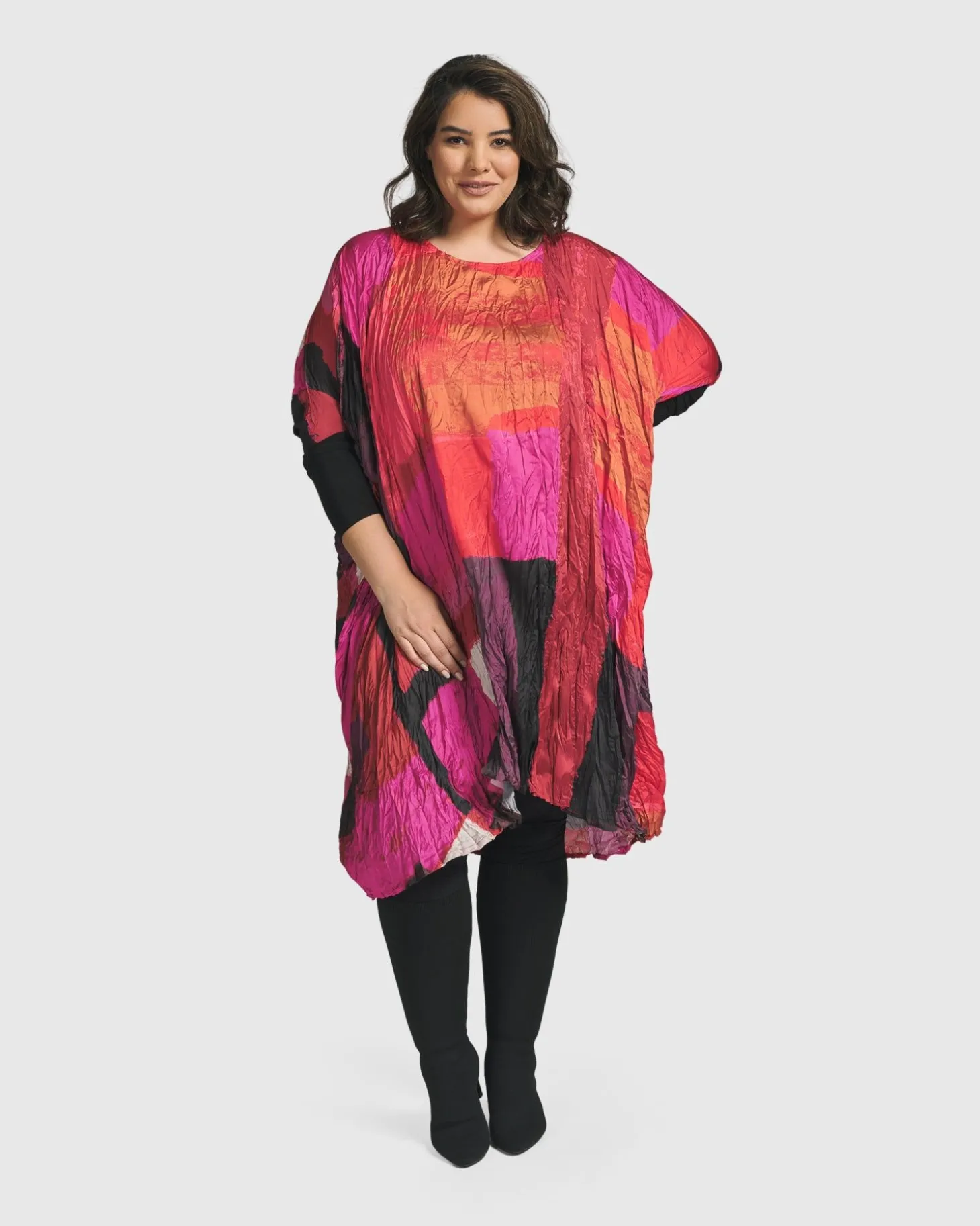 Sunset Strip Muumuu Dress, Magenta